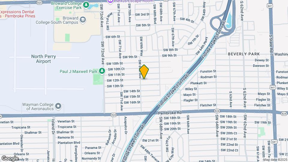 6844 SW 12th St Map and Location Details