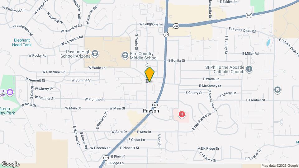 601 S Colcord Rd Map and Location Details