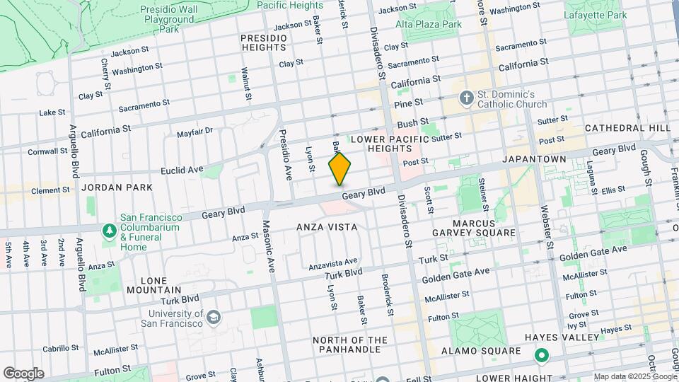2400 Geary Blvd, Unit 5 Map and Location Details