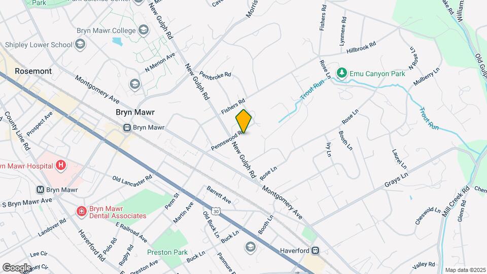 205 Pennswood Rd Map and Location Details