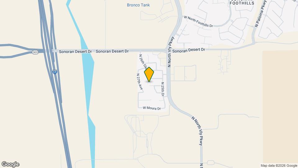 2616 W Perola Dr Mapa y Detalles de la Ubicación