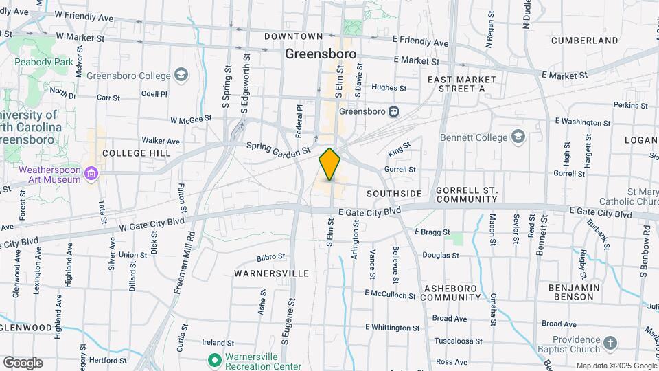 602 S Elm St Map and Location Details