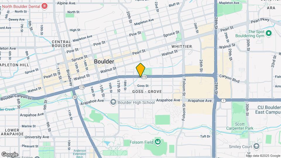 1932 Canyon Blvd Mapa y Detalles de la Ubicación