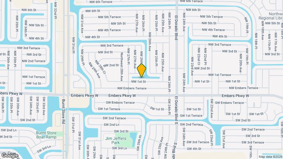 2619 NW 1st St Map and Location Details