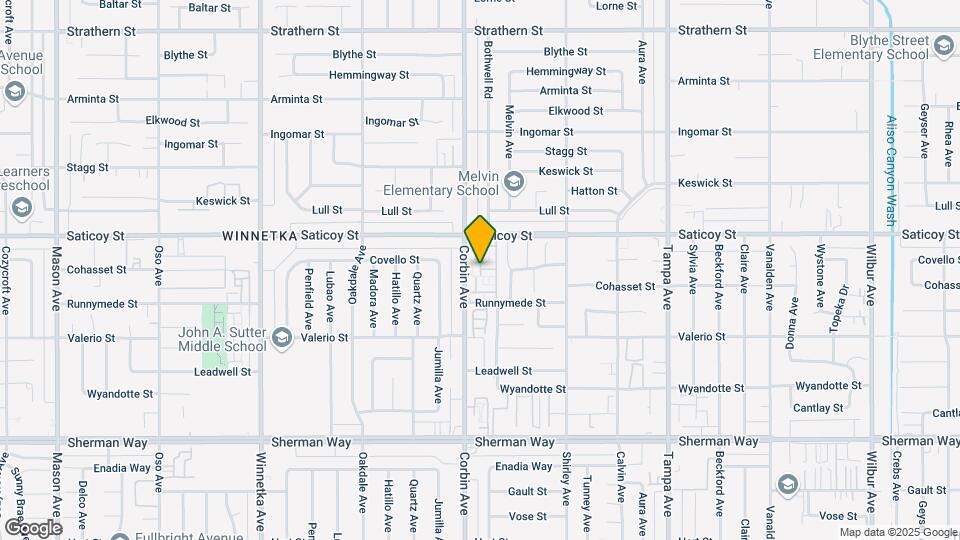 7552 Corbin Ave Map and Location Details