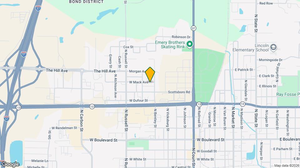 1205 West Mack Ave, Unit Apartment B Map and Location Details