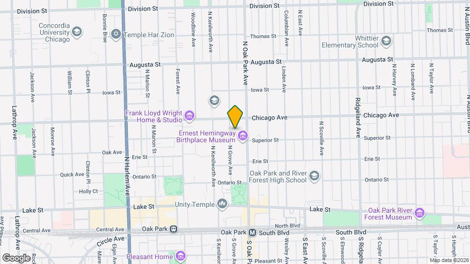 416 N Grove Ave Map and Location Details