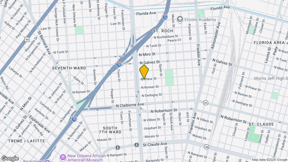 1836 Marigny St Map and Location Details