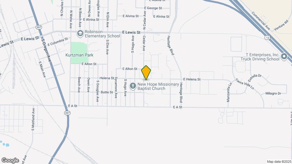 605 S Cedar Ave Map and Location Details