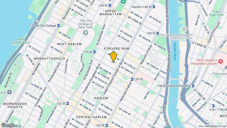 214 W 136th St Mapa y Detalles de la Ubicación