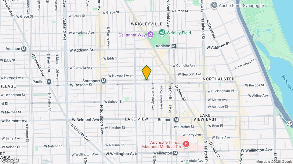 1116 W Roscoe St Map and Location Details