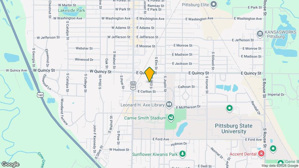 1404 S Elm St Map and Location Details