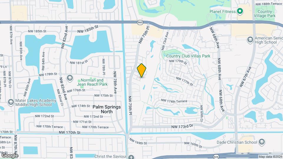 17815 NW 74th Ct Map and Location Details