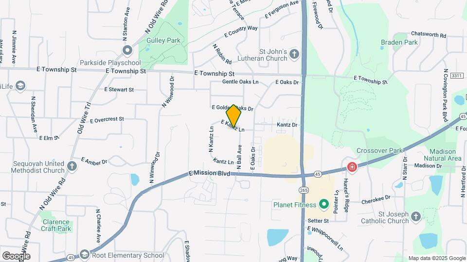 2347 E Kantz Ln Map and Location Details
