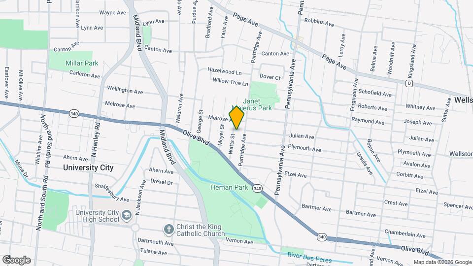1152 Watts St Map and Location Details
