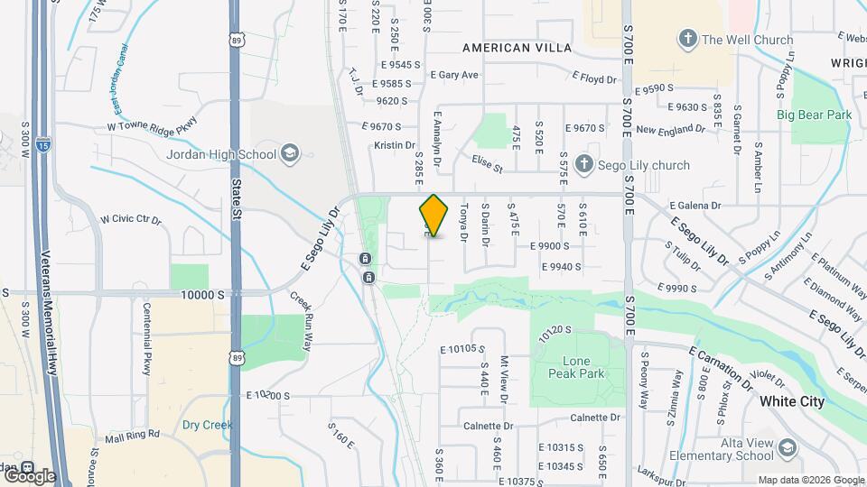 312 E Donna Cir Mapa y Detalles de la Ubicación