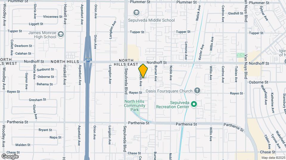 8950 Columbus Ave Map and Location Details