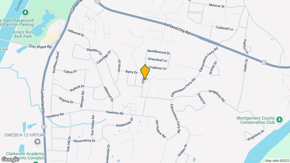 1267 Cloverdale Dr Map and Location Details