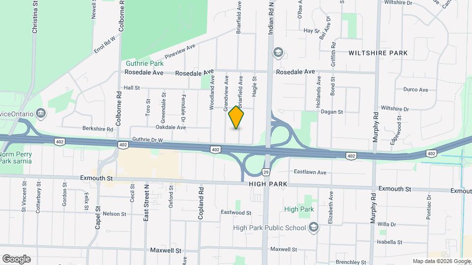 889 Briarfield Ave Map and Location Details