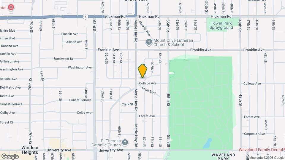 5727 Washington Ave Map and Location Details