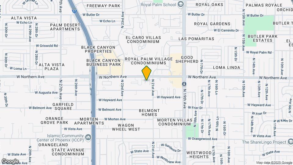 7813 N 21st Ln Map and Location Details