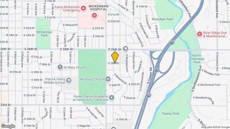 1301 E 28th St Map and Location Details