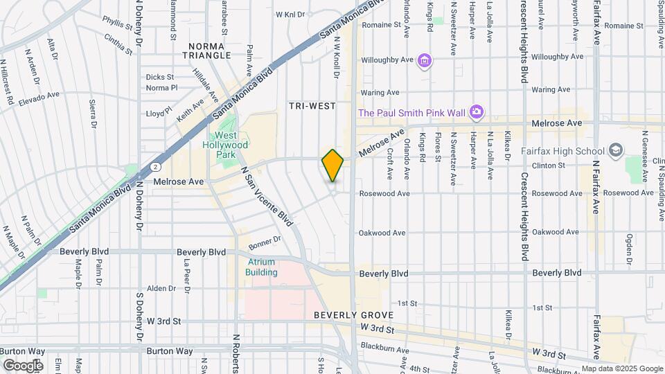 8531 Rosewood Ave, Unit 8531 Mapa y Detalles de la Ubicación