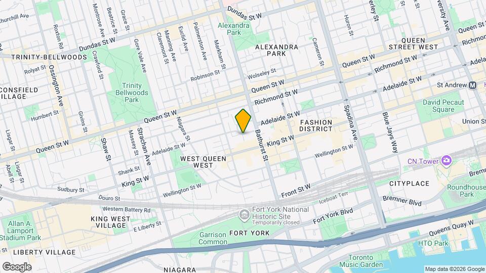 601 Adelaide St W Map and Location Details