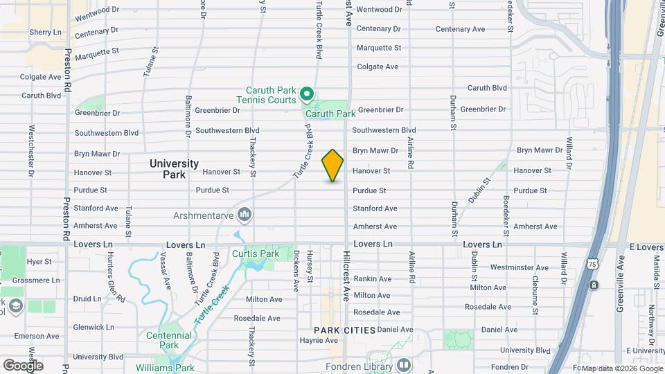 3416 Purdue Ave Map and Location Details