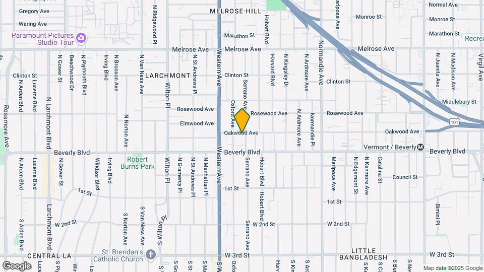 343 N Serrano5521-028-010 Ave Map and Location Details