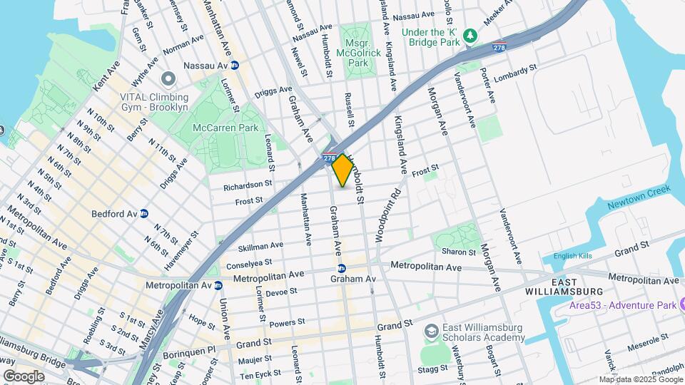 174 Frost St Mapa y Detalles de la Ubicación