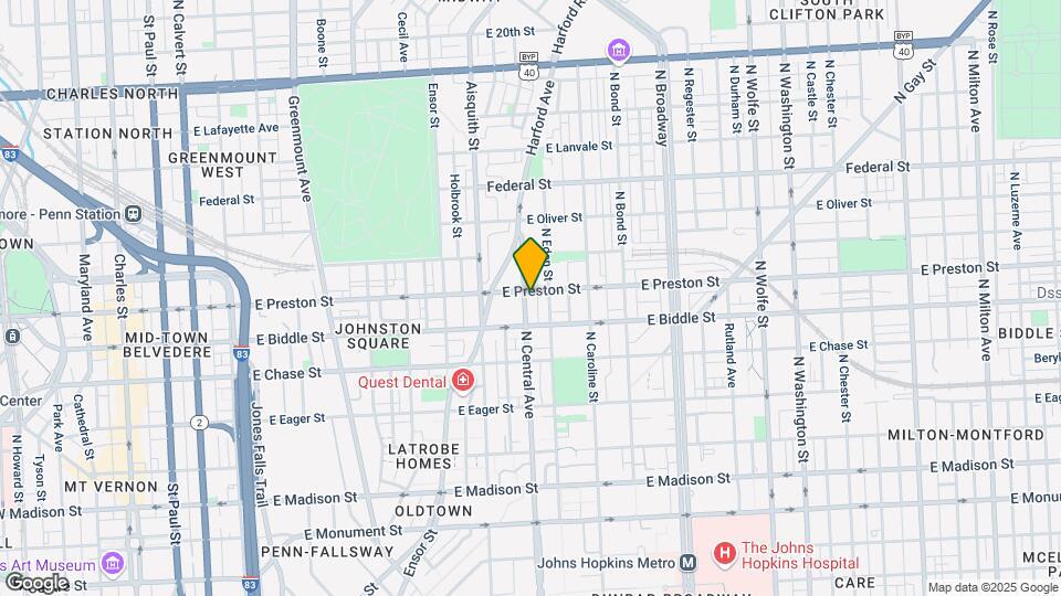 1237 N Central Ave Map and Location Details