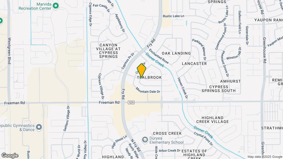 7122 Rising Brook Dr Mapa y Detalles de la Ubicación