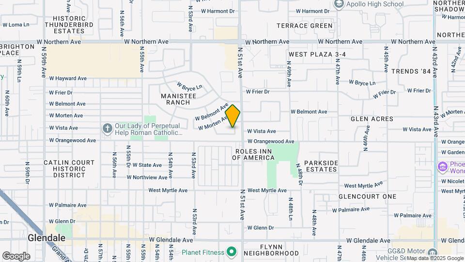 5158 W Vista Ave Map and Location Details