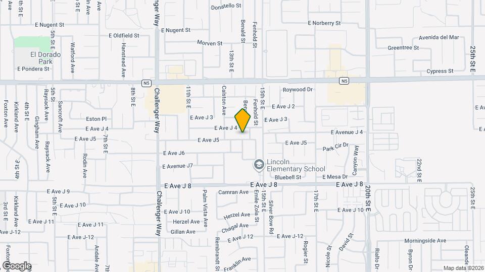 1315 E Ave J5, Unit 309 Map and Location Details