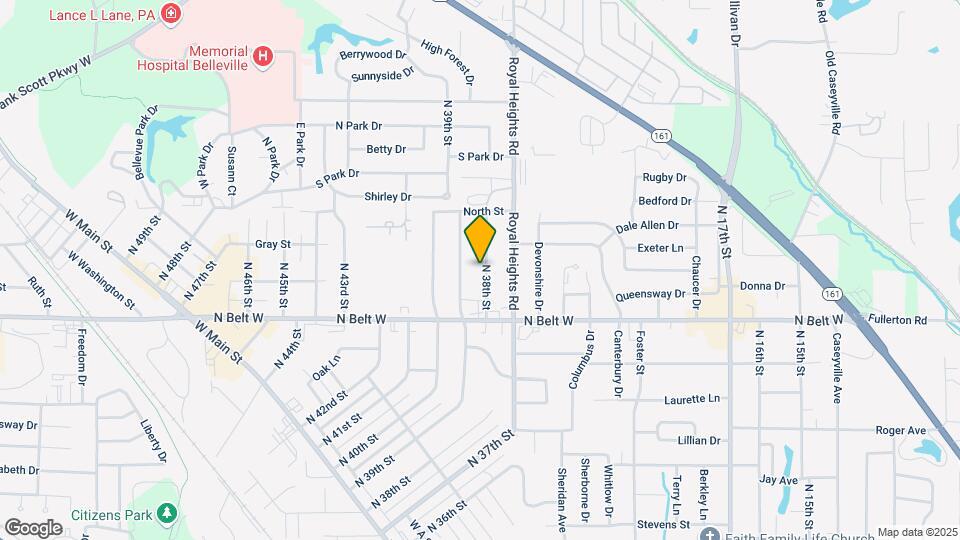 641 N 38th St Map and Location Details