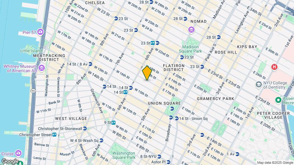 34 W 17th St Mapa y Detalles de la Ubicación