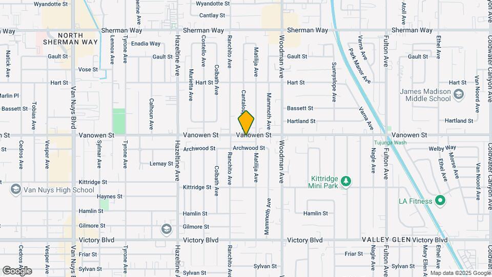 13822 Vanowen St Mapa y Detalles de la Ubicación