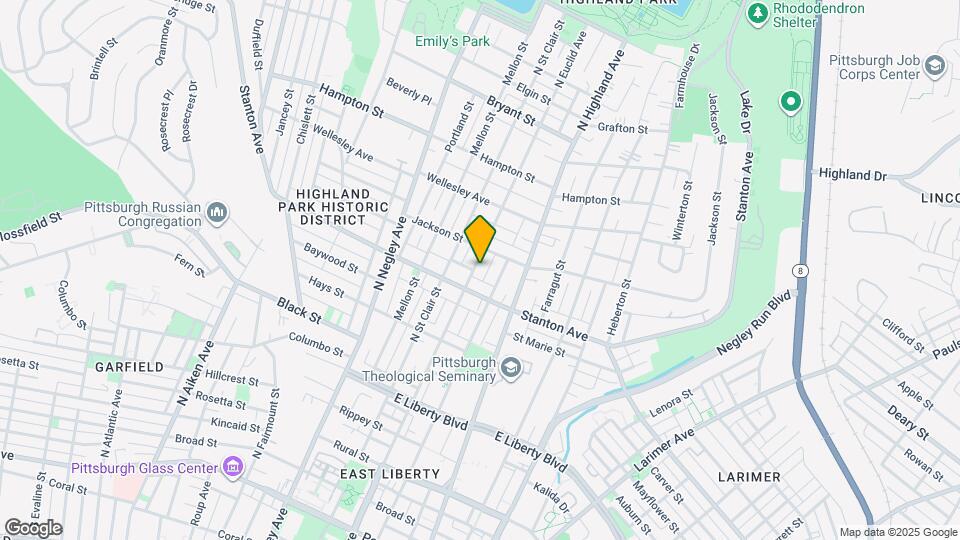 822 N Euclid Ave Map and Location Details