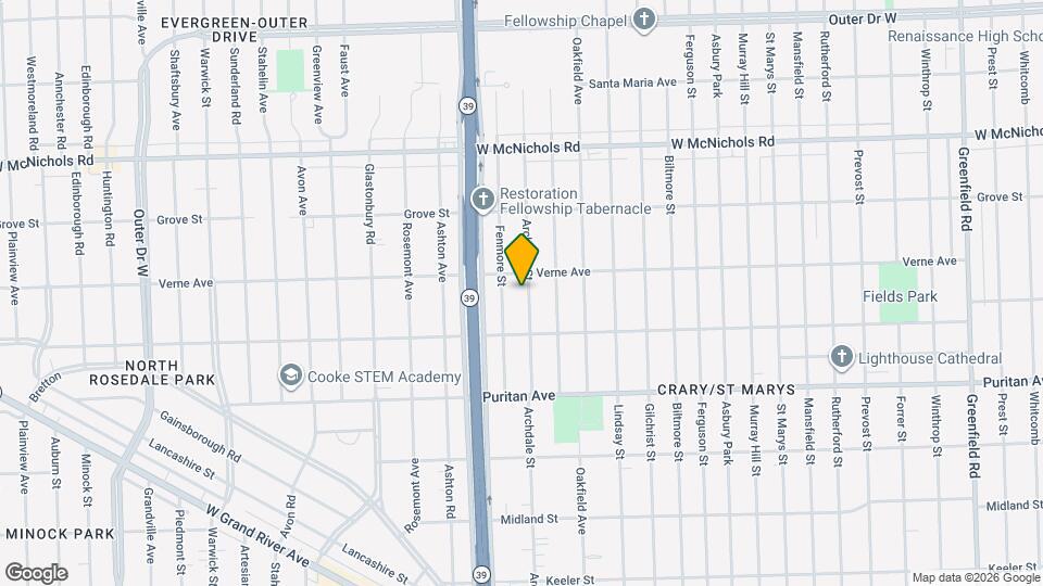 16583 Archdale St Map and Location Details