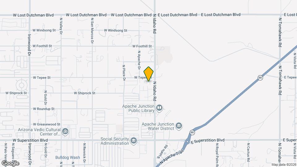 1528 N Pueblo Dr Map and Location Details