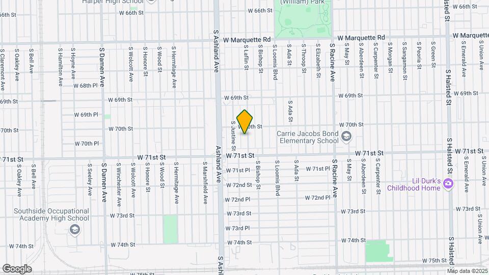 7018 S Laflin St Mapa y Detalles de la Ubicación