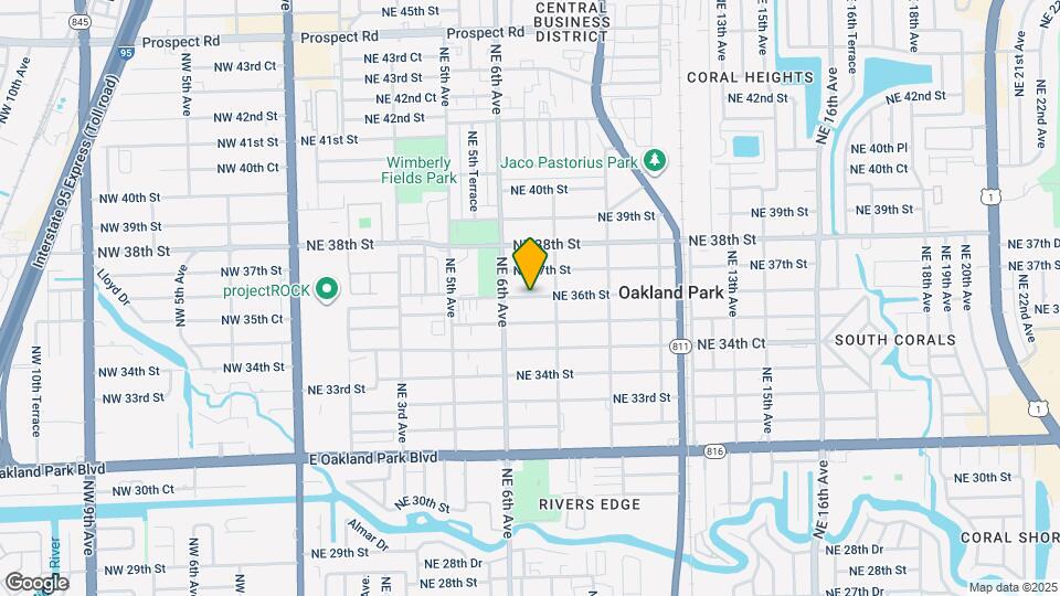 697 NE 36th St, Unit A Map and Location Details