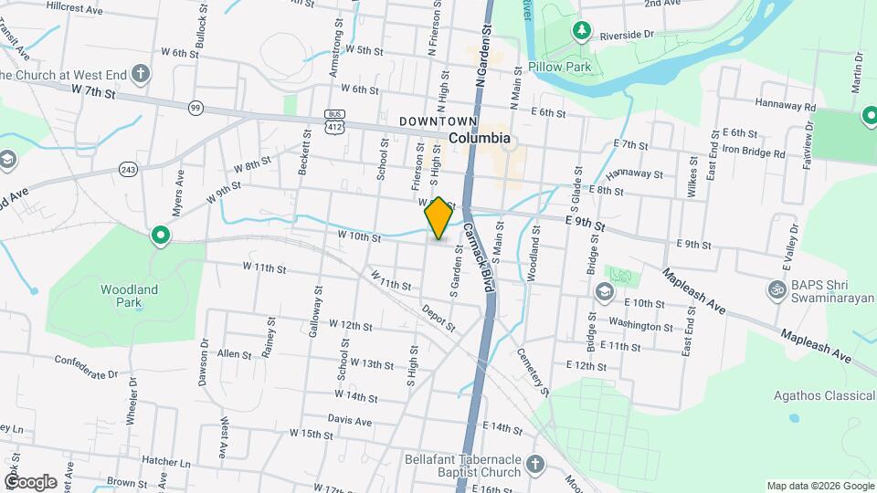 211 W 10th St Map and Location Details