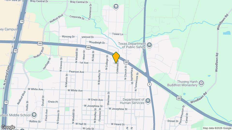 1607 Coleman St Map and Location Details