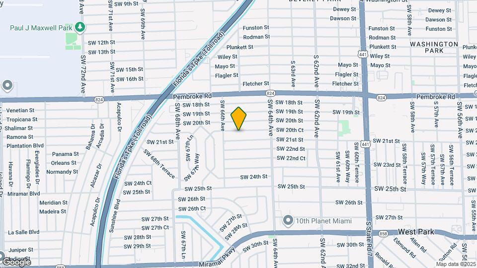 6516 SW 20th Ct Map and Location Details