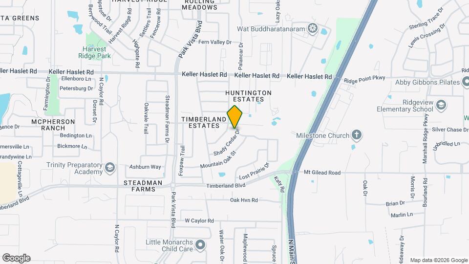 12721 Shady Cedar Dr Mapa y Detalles de la Ubicación