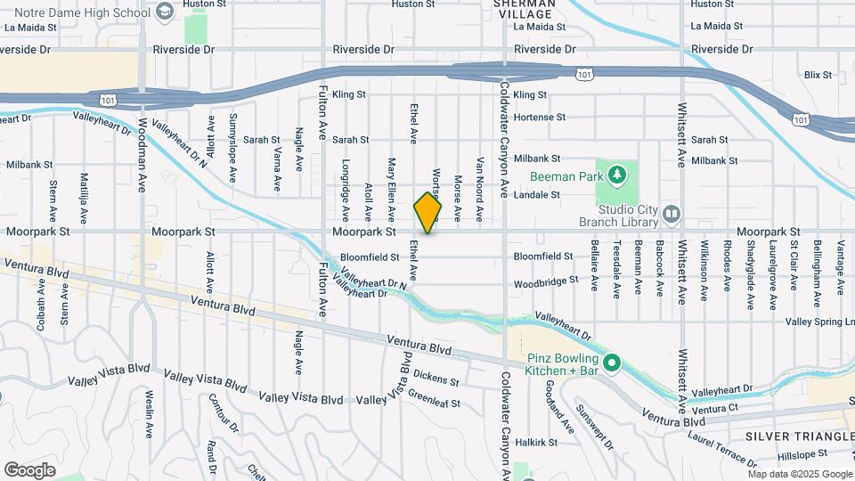 13040 Moorpark St Map and Location Details