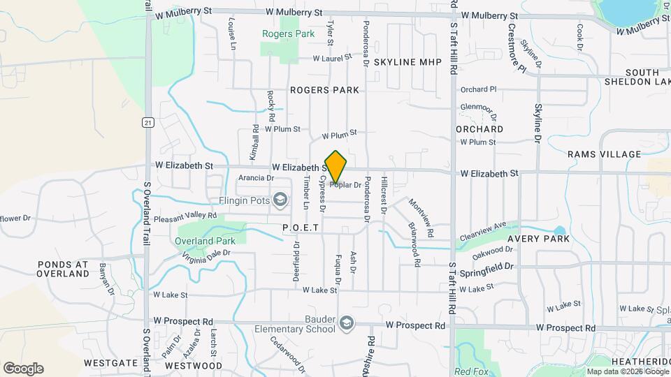 2429 Poplar Dr Map and Location Details