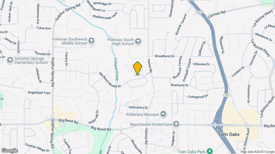 813 Big Bend Woods Dr Map and Location Details